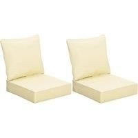 Outdoor 4 Pieces Seat and Back Cushion Set Patio Chair Replacement Cushion