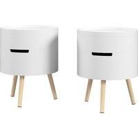 HOMCOM Nested Coffee Tables: 3-Tier Round Set with Hidden Storage & Detachable Tray, Chic White