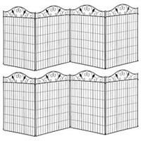 Outsunny Decorative Garden Fence, 8 Panels Metal Border Edging for Landscaping