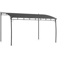 Outsunny 3x4m Metal Lean To Pergola - Grey