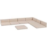 Outsunny Replacement Cushions (7 Seat, 7 Back) - Cream