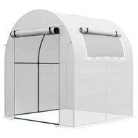 Outsunny Polytunnel Greenhouse w/ Mesh Window/Steel Frame