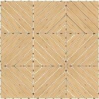 Outsunny 9 Pcs Garden Decking Tiles Wooden Outdoor Flooring Tiles for Patio, Balcony, Terrace, Hot Tub, Yellow