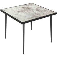 Outsunny Square Dining Table w/ Marble Effect Top - Grey