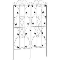 Outsunny 2pk Leaf Design Metal Trellis