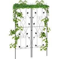 Outsunny Metal Trellis Set of 2, Garden Trellis for Climbing Plants Support Frames, Leaf Design