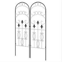 Outsunny Set of 2 Metal Trellis for Climbing Plants, Scrolls Design