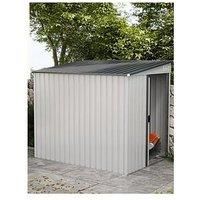 Outsunny 6.5x4FT Garden Shed with Foundation Lockable Metal Tool Shed Green