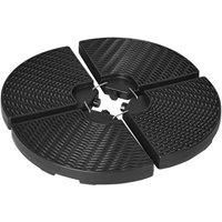 Outsunny 4Pcs Parasol Bases Umbrella Weights Black
