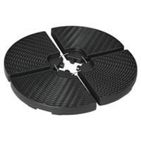 Outsunny 4PCs Parasol Bases Umbrella Weights w/ Handles for Garden Patio, Black