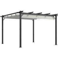 Outsunny 3x3m Pergola Gazebo Sun Shade Shelter - Grey