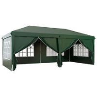 Outsunny 3 x 6m Pop Up Gazebo Party Tent Canopy Marquee with Storage Bag Green