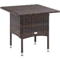 Outsunny Pe Rattan Outdoor Coffee Table Brown
