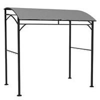 Outsunny 2.2 x 1.5 m BBQ Gazebo Tent Sun Shade with Canopy and 10 Hooks, Grey