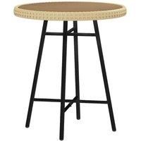 Outsunny Pe Rattan Side Table For Indoor Outdoor Natural