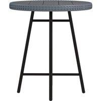 Outsunny PE Rattan Side Table Grey