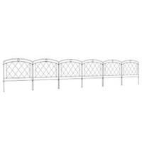 Outsunny 6PCs Decorative Garden Fencing 24in x 12ft Metal Border Edging
