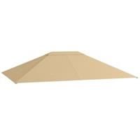 Outsunny 3 x 4m Gazebo Canopy Replacement Gazebo Roof Cover, Khaki