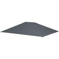 Outsunny 3 x 4m Gazebo Canopy Replacement Cover, Gazebo Roof Replacement (TOP COVER ONLY), Dark Grey