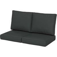 Outsunny 3-Piece Back and Seat Cushion Pillows Replacement, Patio Chair Cushions Set for Indoor Outdoor, Charcoal Grey