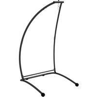Outsunny Hammock Stand Only with Metal Frame C Shape - Black