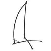 Outsunny Hammock Chair Stand Metal Frame Hammock Stand Only with Chian, Black