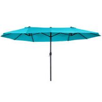 Outsunny 4.6M Garden Patio Umbrella Canopy Parasol Sun Shade w/o Base Blue