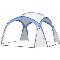 Outsunny Outdoor Gazebo Event Shelter Party Tent for Garden Light Blue