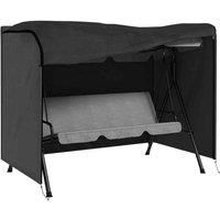 Outdoor 600D Oxford Patio Swing Chair AntiUV Garden Furniture withRain Cover Grey