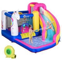 Outsunny 5 in 1 Bouncy Castle for Children with Blower, for Ages 3-8 Years