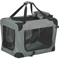 PawHut Folding Pet Carrier Bag House - Grey, none