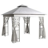 Outsunny 3 x 3(m) Garden Gazebo Marquee Tent Canopy Shelter Pavilion Grey