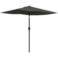 Outsunny 2 x 3(m) Garden Parasol Rectangular Market Umbrella w/ Crank Dark Grey