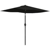 Outsunny 2 x 3(m) Garden Parasol Rectangular Market Umbrella w/ Crank Black