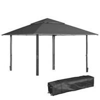 Outsunny 4 x 4m Outdoor Pop-Up Canopy Tent Gazebo Adjustable Legs Bag Dark Grey