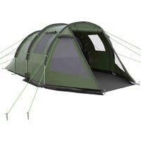 Outsunny 3-4 Man Tunnel Tent, Two Room Camping Tent with Windows and Covers, Portable Carry Bag, for Fishing, Hiking, Sports, Festival - Green
