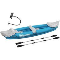 Inflatable Kayak Two-Person Inflatable Boat w/ Air Pump, Aluminium Oars, Blue