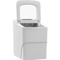 HOMCOM Portable Ice Maker Countertop, Bullet Ice Cube Machine, 9 Ice Cubes per 8 Minutes, Automatic Cleaning, Visible Window Scoop and Basket for Kitchen, Office, Bar, White