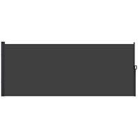 Outsunny Side Awning Retractable, Outdoor Privacy Screen, 400x160cm, Black