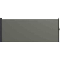 Outsunny Side Awning Retractable 400X160Cm Dark Grey