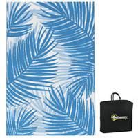 Outsunny Reversible Waterproof Outdoor Rug W/ Carry Bag, 182 x 274cm, Blue