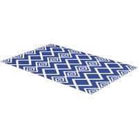 Outsunny Plastic Straw Reversible RV Outdoor Rug with Carry Bag, 182 x 274cm, Blue and White