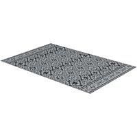 Outsunny Plastic Straw Reversible RV Outdoor Rug with Carry Bag, 182 x 274cm, Black and Grey