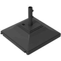 Outsunny 60Kg Square Parasol Base With Wheels Fillable Plastic