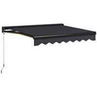 Outsunny 3 x 2.5m Electric Awning with LED Light, Sun Canopies for Patio