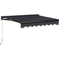 Outsunny 2.5 x 2m Electric Awning with LED Light