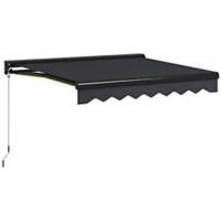 Outsunny 2.5 x 2m Electric Awning with LED Light, Sun Canopies for Patio
