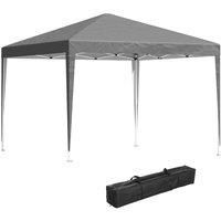 Outsunny 3 x 3 m Garden Pop Up Gazebo Height Adjustable Marquee Party Tent Wedding Canopy with Carrying Bag, Grey