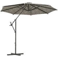 Outsunny 2-in-1 Cantilever Parasol and Market Parasol with 360 Rotation