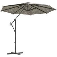 Outsunny 2-in-1 Cantilever Parasol and Market Parasol with 360 Rotation